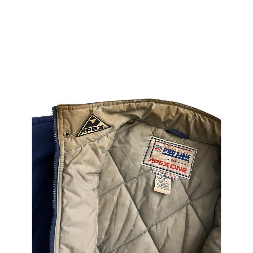 Vtg 1990s Mens Sz XL Pro Line APEX ONE Dallas Cowboys Logo Jacket Blue - Picture 6 of 7